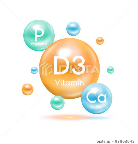 Electron for Vitamin D3 and Minerals Calcium, Phosphorus. Therapy helps maintain strong bone. Medical scientific and healthcare concept Electron for Vitamin D3 and Minerals Calcium, Phosphorus. Therapy helps maintain strong bone. Medical scientific and healthcare concept 93803645