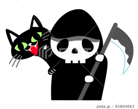 ハロウィン 死神と黒猫 ハロウィン 死神と黒猫 93804663