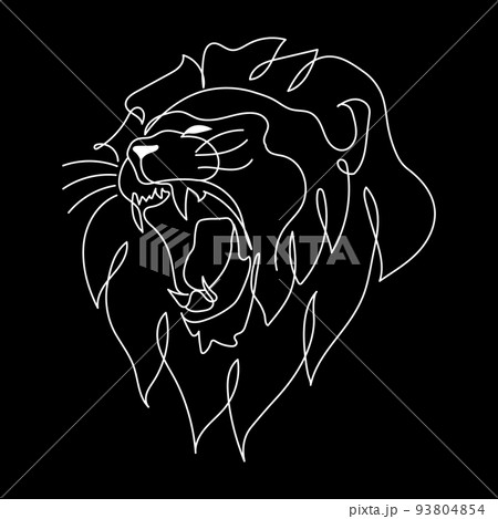 roaring lion drawing face