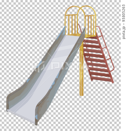 Illustration of a rusty slide Illustration of a rusty slide 93805263