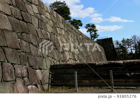 世界遺産 本離宮二条城 石垣 世界遺産 本離宮二条城 石垣 93805276