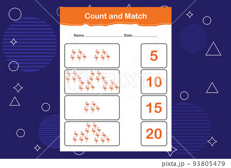 Count and match with the correct number. Count how many birds and choose the correct number Count and match with the correct number. Count how many birds and choose the correct number 93805479
