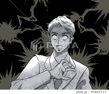 ショックを受けているスーツ姿の男性 93805517