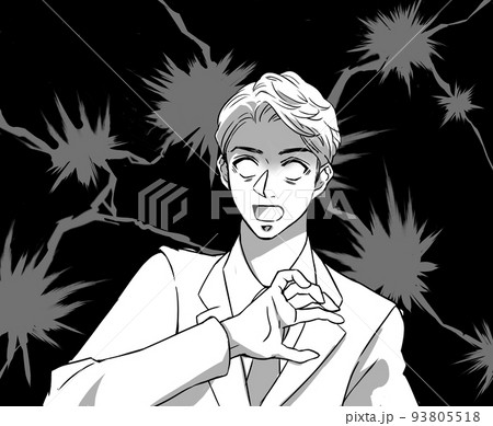 ショックを受けているスーツ姿の男性 ショックを受けているスーツ姿の男性 93805518