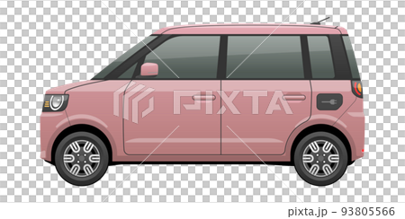 Illustration of a car seen from the side (EV light height wagon) Illustration of a car seen from the side (EV light height wagon) 93805566