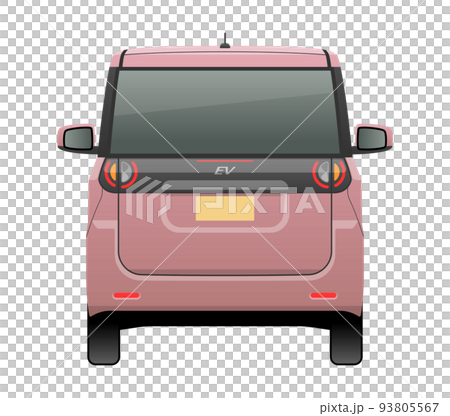 Illustration of a car seen from behind (EV light height wagon) Illustration of a car seen from behind (EV light height wagon) 93805567