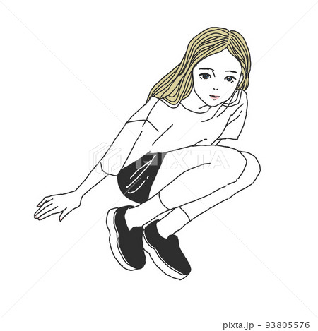 シンプルなファッションイラスト 20代 93805576