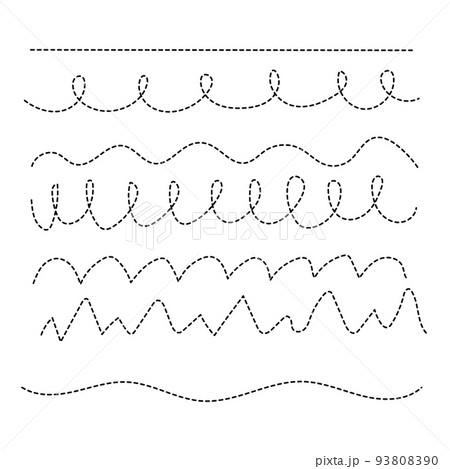 Doodle lines, hand drawn brushes elements 93808390