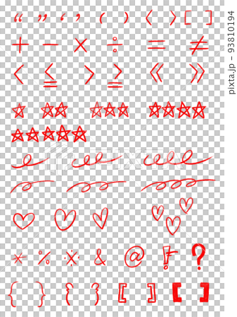 red line symbol illustration 93810194