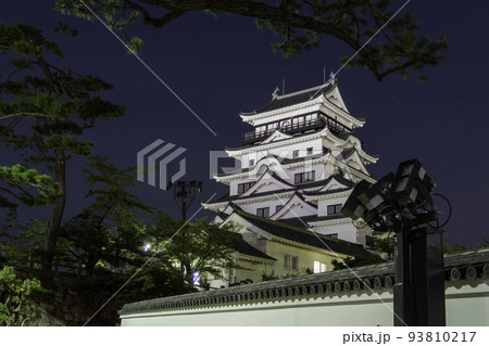 夜の福山城　リニューアル天守閣　広島県福山市 93810217