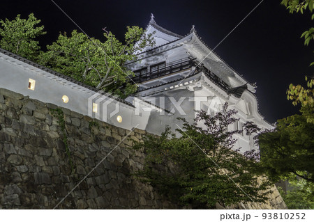 夜の福山城　月見櫓　広島県福山市 93810252