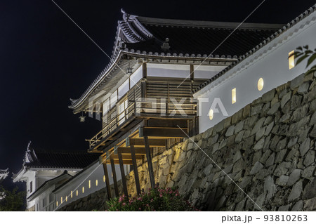 夜の福山城 御湯殿 広島県福山市 夜の福山城 御湯殿 広島県福山市 93810263