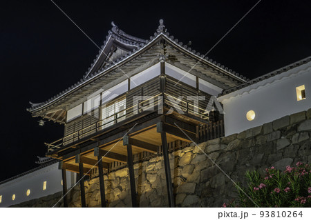 夜の福山城　御湯殿　広島県福山市 93810264
