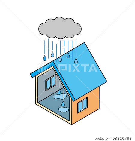 雨漏りトラブルの住宅 93810788
