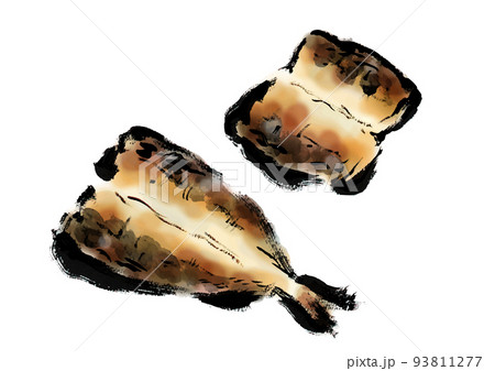 サンマの開きの手描き和風イラスト サンマの開きの手描き和風イラスト 93811277
