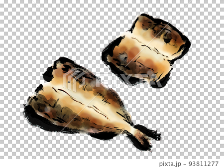 サンマの開きの手描き和風イラスト サンマの開きの手描き和風イラスト 93811277