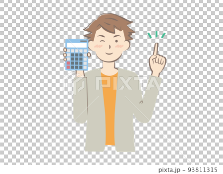 有計算器的年輕人 有計算器的年輕人 93811315
