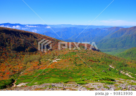 紅葉する那須岳 紅葉する那須岳 93813930