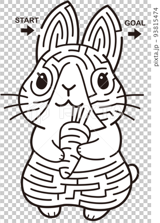 兔子迷宮單色 93815474