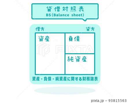 簿記のイラストアイコン 93815563