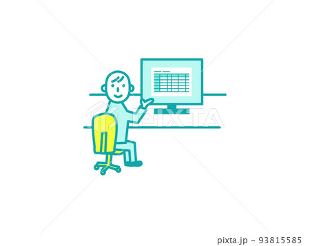 簿記のイラストアイコン 簿記のイラストアイコン 93815585
