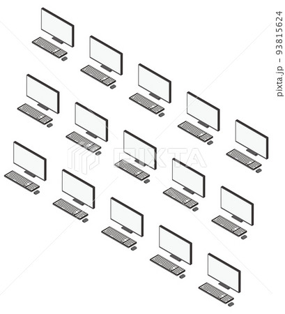 多台のパソコン 93815624