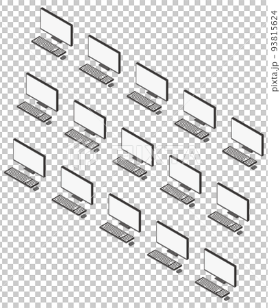 多台のパソコン 93815624