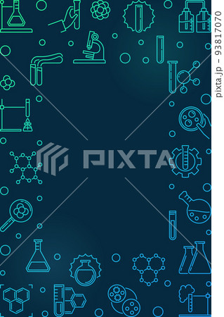 Chemistry vertical vector linear colorful concept banner Chemistry vertical vector linear colorful concept banner 93817070