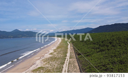 東の浜海水浴場のドローン撮影 東の浜海水浴場のドローン撮影 93817153