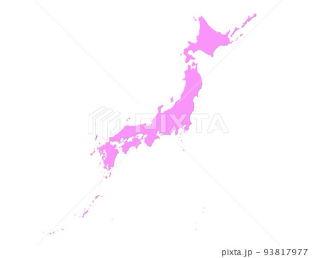 大サイズ　日本地図　影付　トリミング可　 93817977
