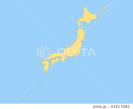 大サイズ　日本地図　影付　トリミング可　 93817982