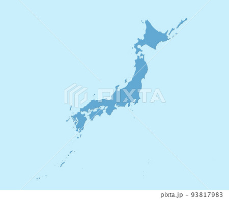 大サイズ　日本地図　影付　トリミング可　 93817983