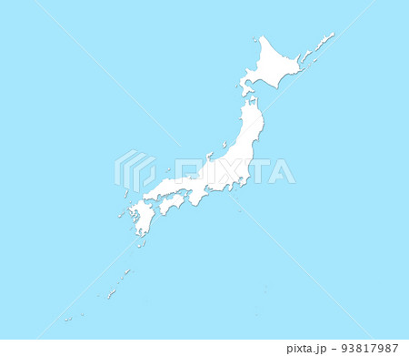 大サイズ 日本地図 影付 トリミング可 大サイズ 日本地図 影付 トリミング可 93817987