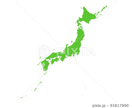 大サイズ　日本地図　影付　トリミング可　 93817990