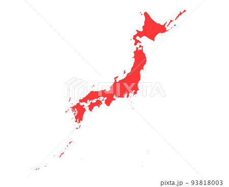 大サイズ　日本地図　影無し　トリミング可 93818003