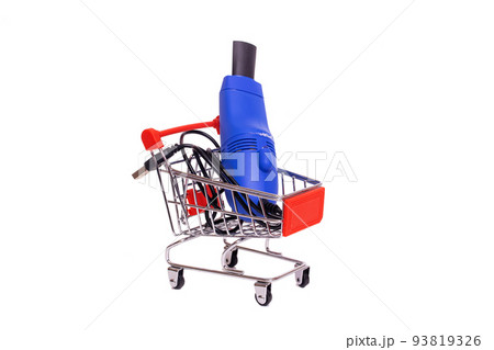 Small vacuum cleaner for keyboard isolated on white background 93819326