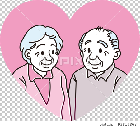 Grandpa and Grandma in Heart_Magenta Black Grandpa and Grandma in Heart_Magenta Black 93819868