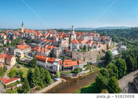 Aerial view of Bystrzyca Klodzka, Poland 93820008
