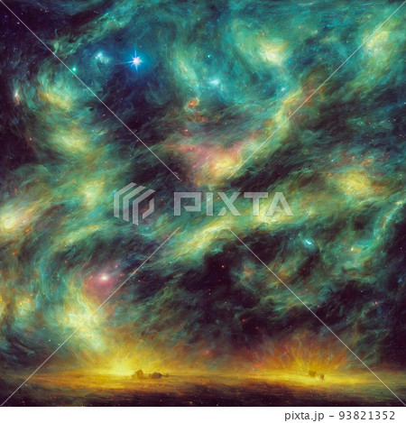 Colorful nebulas, galaxies and stars in deep space. 93821352