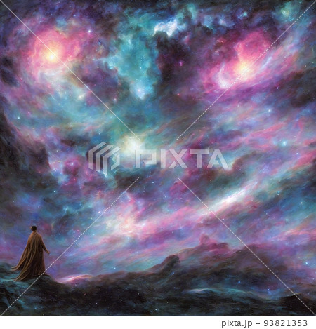 Colorful nebulas, galaxies and stars in deep space. 93821353