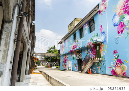 View of The Cultural Heritage Park, Ministry of Culture in Taichung, Taiwan. The buildings were originally as a brewery factory during the Japanese rule of Taiwan. 93821935