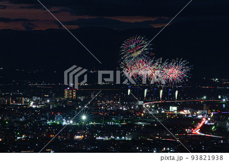 高良大社の展望台から望む筑後川花火大会 高良大社の展望台から望む筑後川花火大会 93821938
