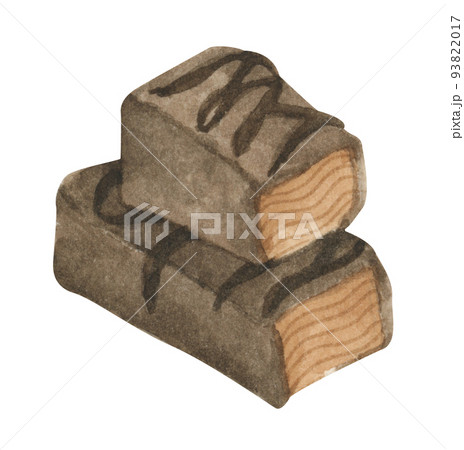 Chocolate. Watercolor illustration. Chocolate. Watercolor illustration. 93822017