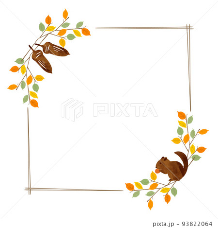 秋の葉っぱのフレーム 93822064
