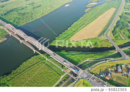 刀水橋の空撮 93822303