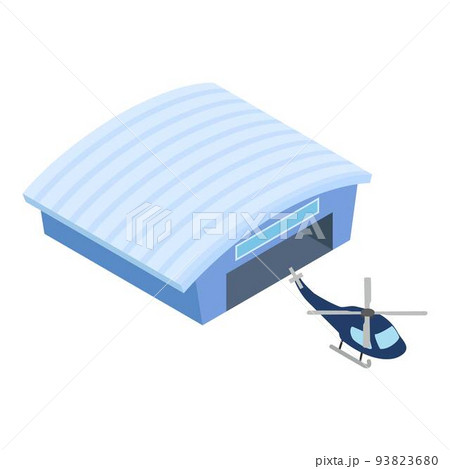 Helicopter icon, isometric style Helicopter icon, isometric style 93823680