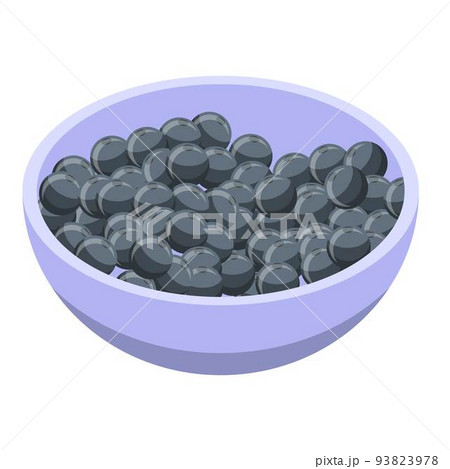 Blackberry bowl icon, isometric style Blackberry bowl icon, isometric style 93823978