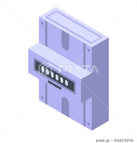 Electric switch icon, isometric style Electric switch icon, isometric style 93824056