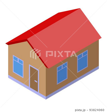 Village house icon, isometric style 93824060
