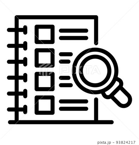 Tax inspector checklist icon, outline style 93824217